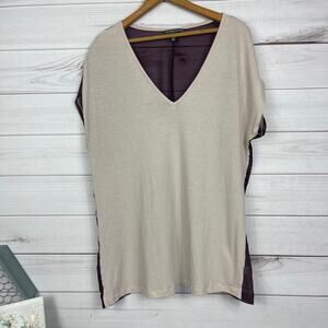 Victoria's Secret V Neck Top Sheer Back Pink‎ Purple Medium